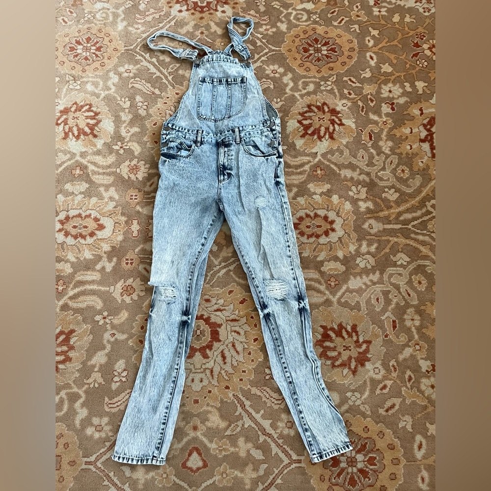 Washed Forever 21 Overalls